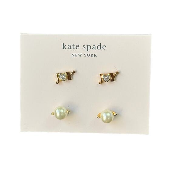 Kate Spade Joy Stud Set Women jewlery Earrings - Clear/gold One Size - Picture 1 of 5